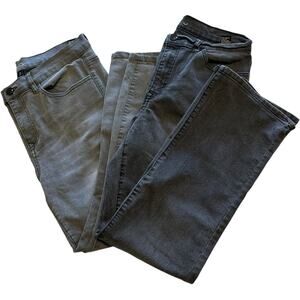 Womens Jeans Size Large Black Gray Bundle Casual Everyday Wear Outdoor Gardening